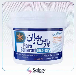 رنگ اکریلیک نیمه براق پارس بهاران دکوآکریل  | 4 کیلویی