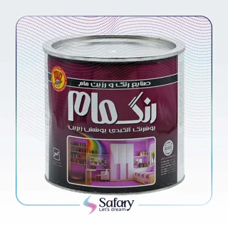 رنگ روغنی سفید نیم براق ساختمانی 4 کیلویی - برند مام رنگ (کد 628)