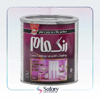 رنگ روغنی سفید نیم براق شرکت مام رنگ | 4 کیلویی